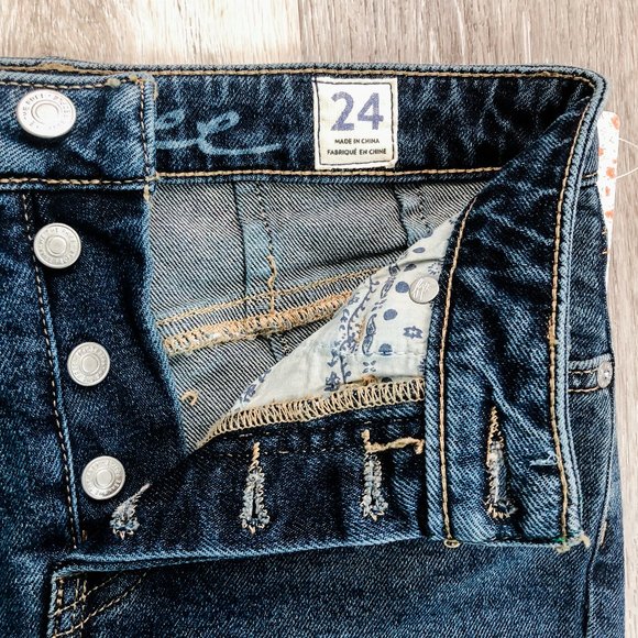 Free People high waist, button fly cutoff bermuda - Picture 3 of 7